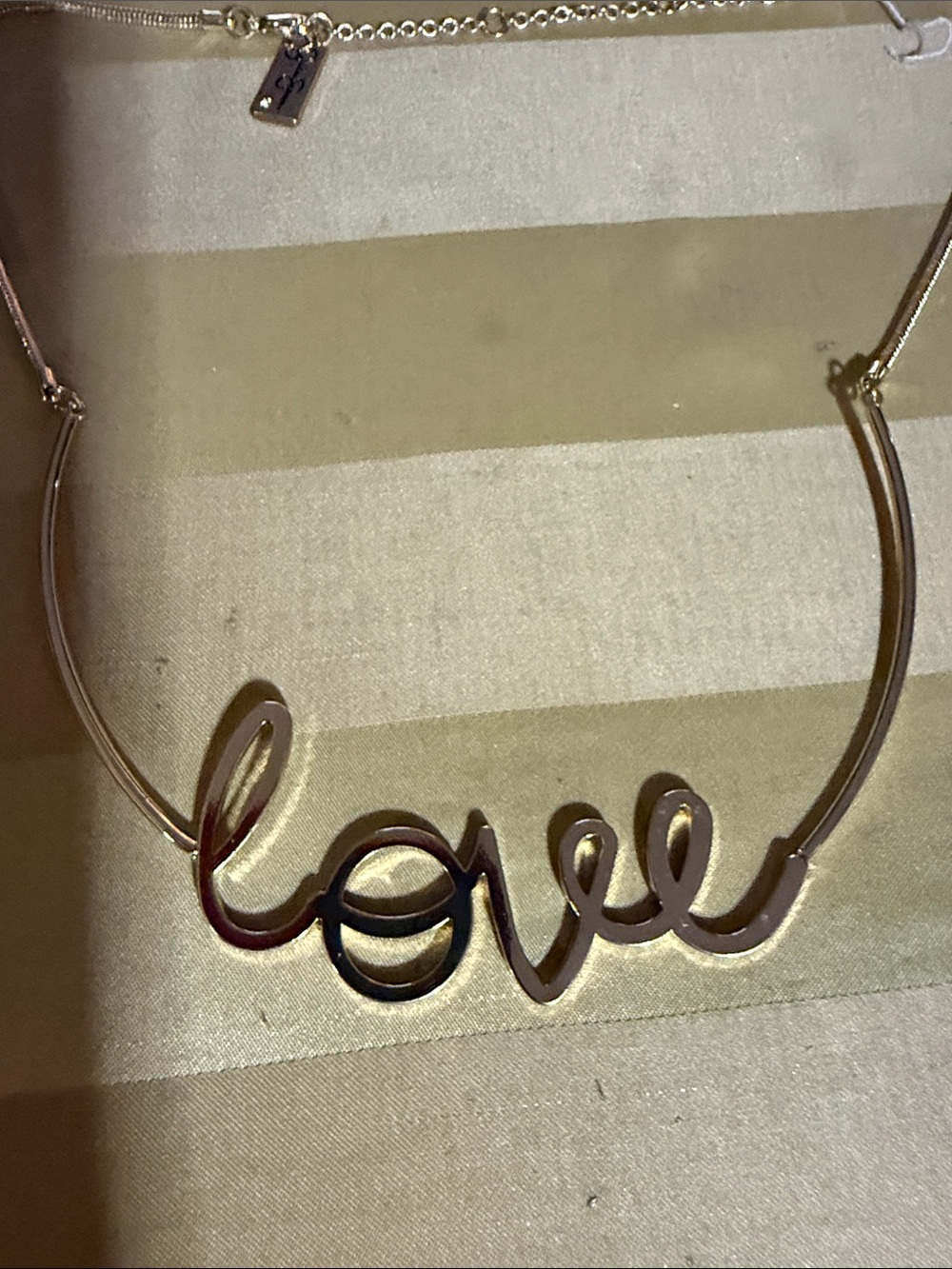 Love Script Pendant Necklace in Gold - Women's Jewelry